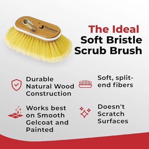 Shurhold Classic 6” Soft Bristle Deck Brush – Compact Boat Brush - Image 3