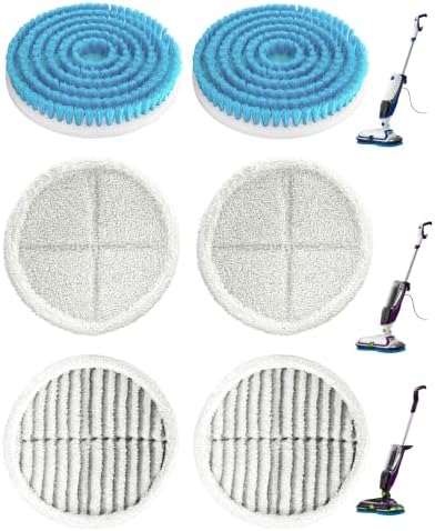 6-Pack Spin Mop Brush Replacement by Aolleteau