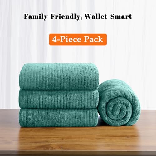 4 Pack Bath Towels Set 35 x 70in Extra Large, Ultra Soft Microfiber - Image 7