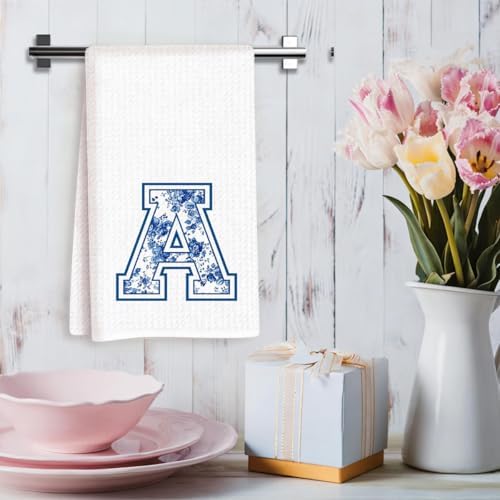 Chinoiserie Initial Kitchen Towels, Personalized Kitchen Towels, Personalized - Image 3