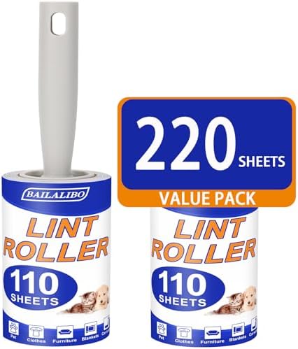 BAILALIBO Lint Roller for Pet Hair, 220 Sheets by BAILALIBO
