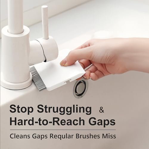 Li&Zhao Sink Squeegee 2-in-1 Scrub Brush, Effective Sink Scraper - Image 2