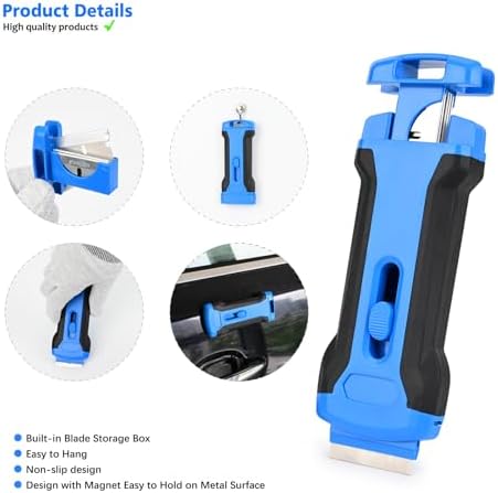 EHDIS 15''-58'' Long Handle Adjustable 4'' Razor Blade Scraper Tool Floor - Image 6