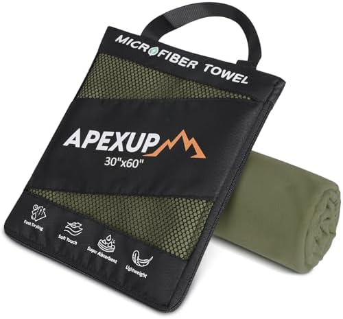 APEXUP Microfiber Travel Towel, Ultra Absorbent Quick Dry Towels, Lightweight by APEXUP