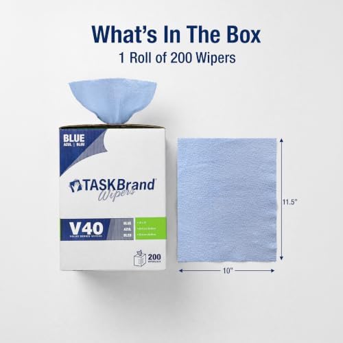 TaskBrand N-V040CGB Blue V40 Value Series Center Pull Wiper Sheets, All-Purpose - Image 6