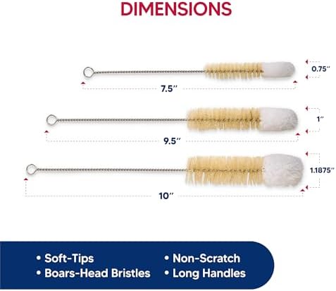 HIC Kitchen Soft-Tip Cleaning Brushes, Non-Scratch Microfiber - Image 2