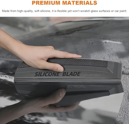 Car Window Squeegee, 11.8 Inches Soft Silicone Auto Glass Water Wiper Cleaning - Image 3