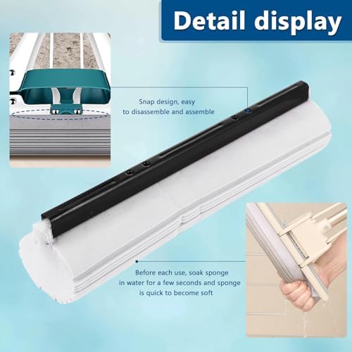 ULTECHNOVO 2 Pack PVA Sponge Mop Head Refills Roller Mop Head Replacement - Image 7