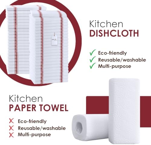 Avalon Kitchen Dish Towels, Cotton Kitchen Towels, 45 Pack - Image 2