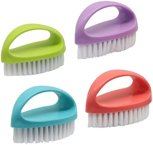 Hordion 4 Pack Hand Nail Brush, Heavy Duty Scrub Brush Nylon Stiff Bristles by Hordion