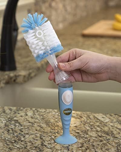 Nuby Easy Clean Dispensing Soft and Durable Bristle Bottle Brush - Image 3