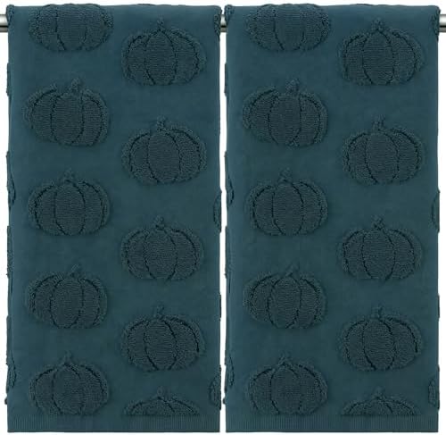 Mindsoft 2 Pcs Fall Hand Towels 3D Pumpkin Jacquard by Mindsoft