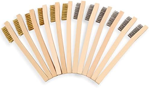 MAXMAN Wire Brush Set 12Pcs, Small Detailing Brushes, by MAXMAN