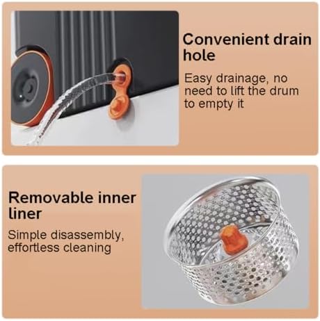 Kitchen 360 Spin Mop with Detachable Bucket, 6 Microfiber Mop Pads - Image 6