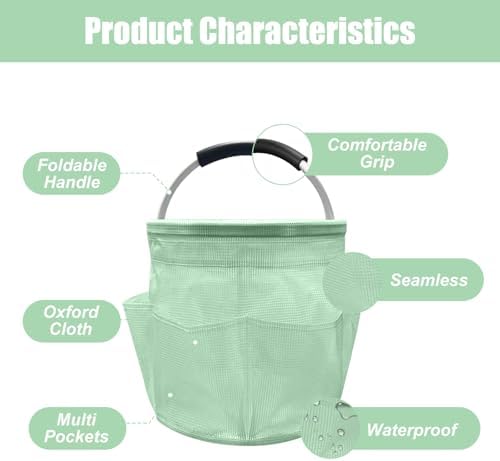 Qivine 17L Cleaning Caddy with Handle, Foldable Bucket - Image 4