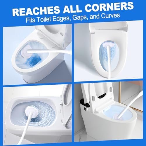 100 Pack Toilet Brush Refills, Disposable Toilet Cleaning Pads - Image 6