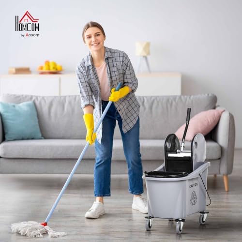 HOMCOM 9.5 Gallon Mop Bucket - Image 2
