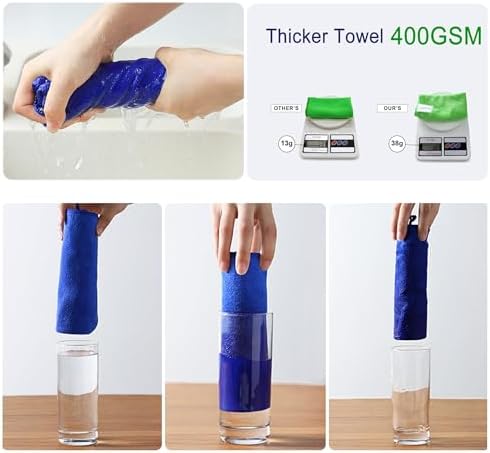 400 GSM Microfiber Cleaning Cloths, Ultra Absorbent, Lint Free Reusable - Image 3