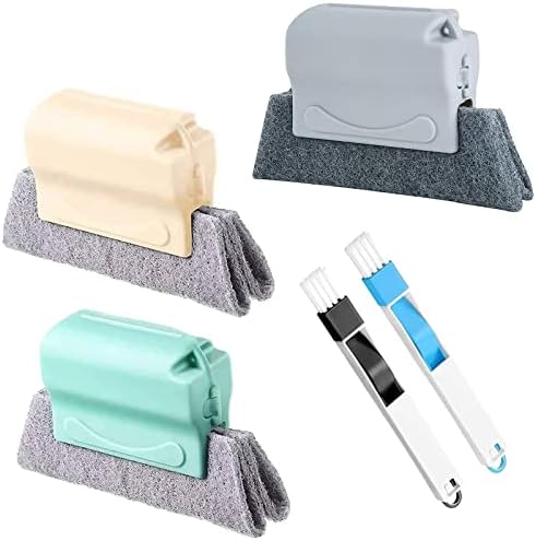 Magic Window Track Cleaner, Window Groove Cleaning Brush Tools Set by UpTuoLi