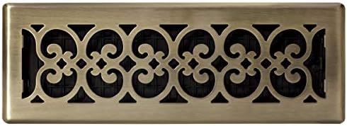 Decor Grates SPH414-A Scroll Design Floor Register, Antique Brass Finish - Image 2