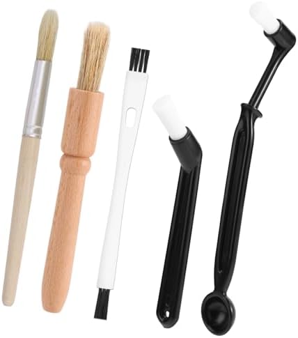 5pcs Coffee Machine Cleaning Brushes Set, Boar Bristle Espresso & Grinder by Unknown