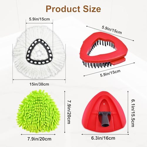 6 Pack Mop Heads Replacement for Ocedar EasyWring 1 Tank Spin Mop System - Image 3