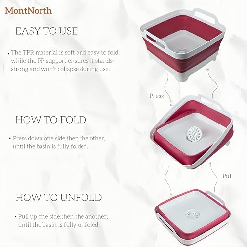Collapsible Wash Basin 9L, Foldable Dish Tub - Image 3