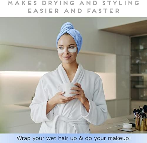 SimpleField 2 Pack Microfiber Hair Towel Wrap - Image 2