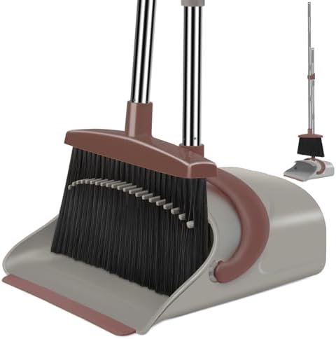 Ivandar Broom with Dustpan Combo Set, 50.6 inch Long Handle, Upright Standing by BroomdustpanwithComboSet