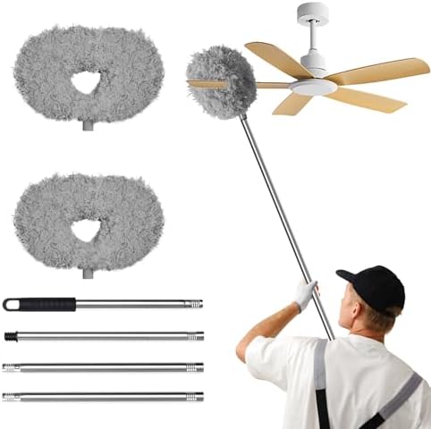 Ceiling Fan Cleaner Duster, Adjustable Microfiber Duster, 2 Dusters Gray by Storystore