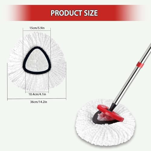 6-Pack Spin Mop Heads Replacements Compatible - Image 3