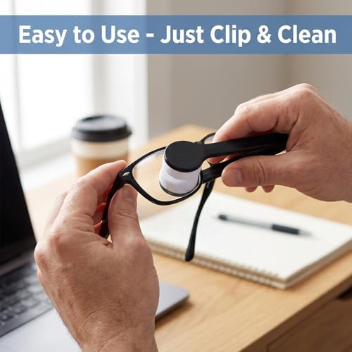 Houlishu10PCS Mini Eyeglass Cleaner Brush, Portable Microfiber Sunglasses - Image 3