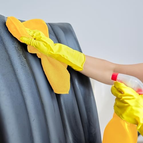 Yellow Microfiber Towels Size 16" x 16" Large, Highly Absorbent Cleaning Rags - Image 7
