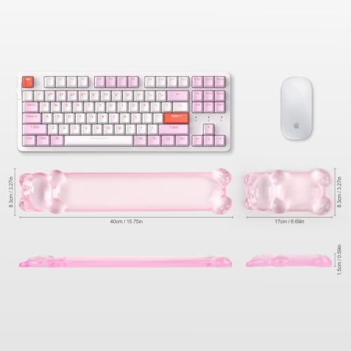 Gel Keyboard and Mouse Wrist Rest Set – Clear Wrist Rest - Image 2
