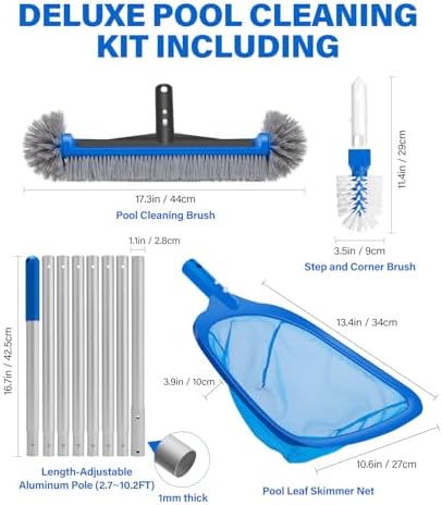 4-in-1 Deluxe Pool Cleaning kit, Pool Cleaning Tools - Image 2