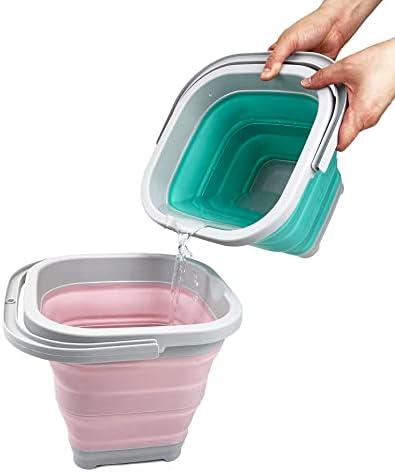 SAMMART Collapsible Rectangular Cleaning Bucket 5L- Foldable Camping Beach Sand - Image 7