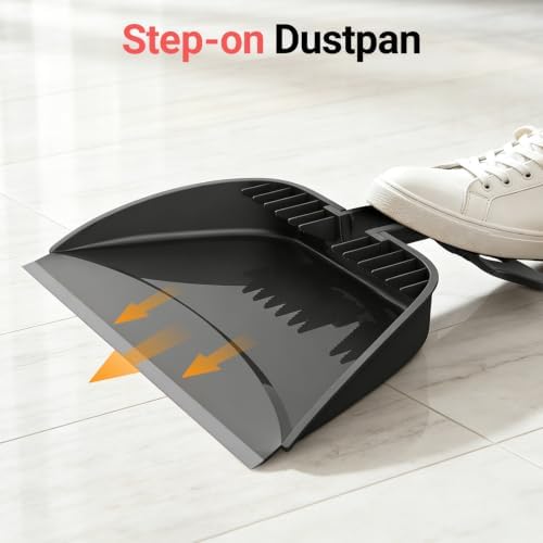 SetSail Step-on Dustpan with Rubber Lip 12-inch Wide Large Dustpan 2 Pack - Image 4