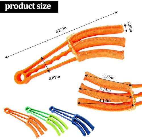 3 Pcs Window Venetian Blind Cleaner Duster Tool, Washable Mini Handheld Brush - Image 2