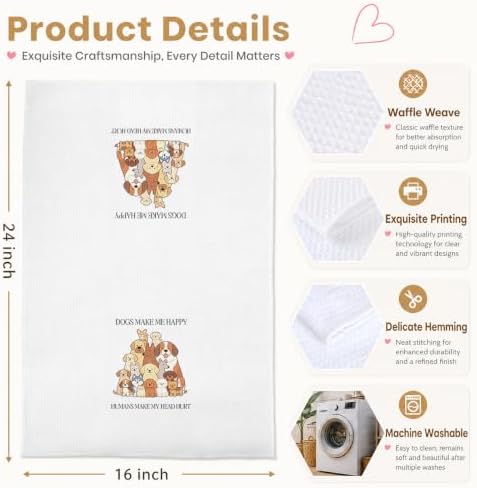 Funny Dogs Kitchen Towels Hostess Gifts - Image 2