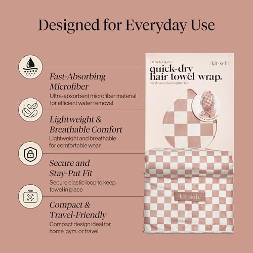 Kitsch XL Microfiber Hair Towel Wrap - Image 3