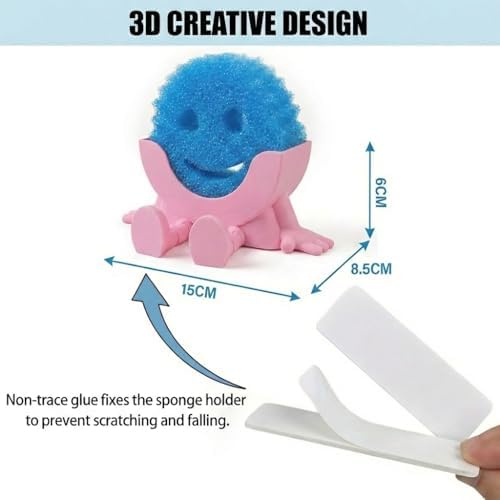 Creative Drainage Sponge Holder: Traceless Glue, 3D Printed Funny Kitchen Sink - Image 3