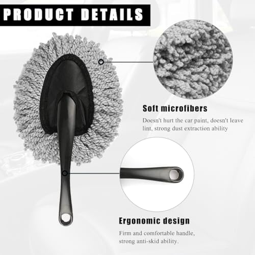 KVAEY 2 PCS Car Dash Duster Brush, Super Soft Microfiber Multi-Functional Car - Image 3