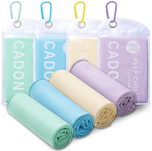 4 Pack Cooling Towel, Soft Breathable Chilly Towel, Ice Towel by CADONO