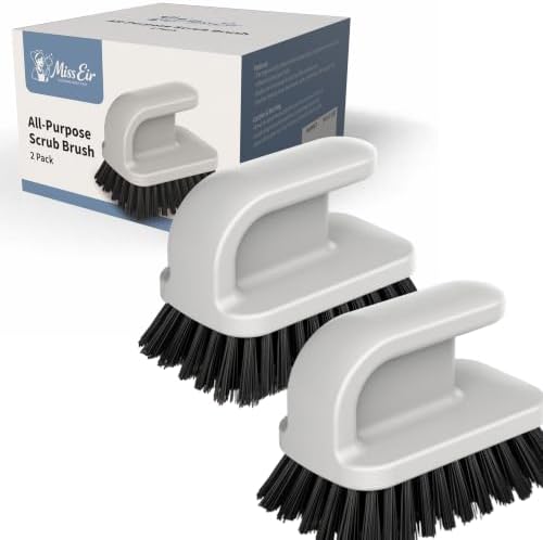 2-Pack Scrub Brush with Ergonomic Handle, Grout Cleaning Brush by Unknown