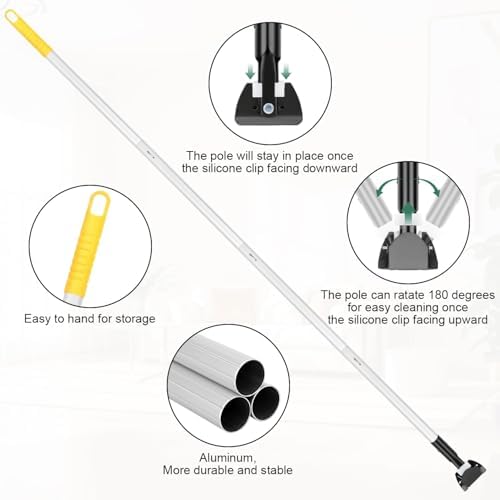 Clip on Dust Mop Handle Heavy Duty - Image 3