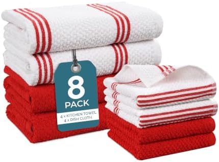 Casa Platino Kitchen Towel Set 8 Pc by CasaPlatino