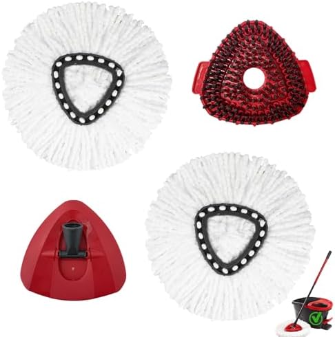 4Pcs Mop Head Replacements, Spin Mop Replacement Head Compatible by V-chen