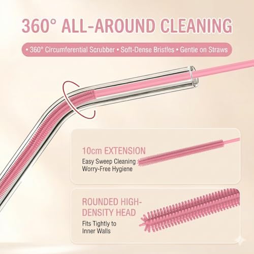 2-in-1 Dual-Ended Silicone Straw Cleaner Brush - Image 2