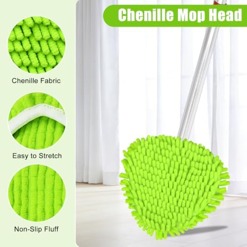 Mop Heads Spin Mop Handle Brush & Base Set Compatible - Image 3