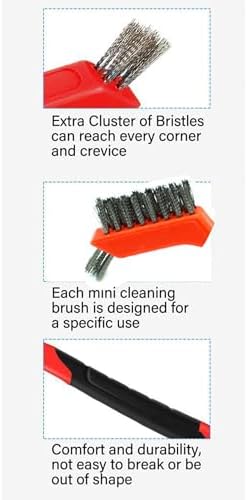 3pcs Small Stainless Steel Little Wire Brushes Set - Image 3